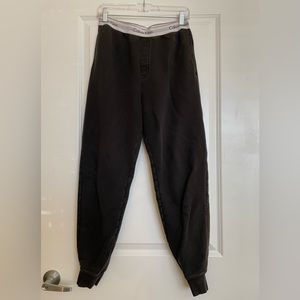 Calvin Klein Sleepwear Modern Lounge Cotton Joggers with Logo Waistband in Black